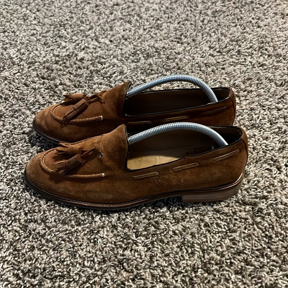 Men's Brown Suede Tassel Loafers - Classic Dress Casual